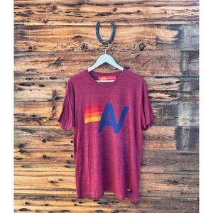 AVIATOR NATION | Red Crew Logo Short Sleeve T-Shirt XL